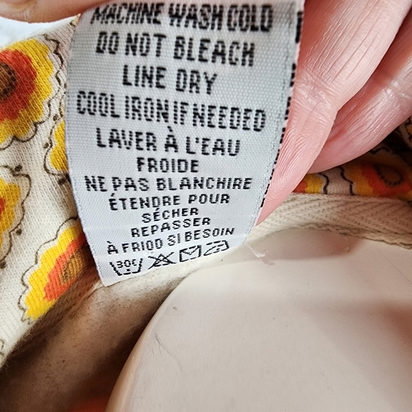 Vintage Billabong Floral Poppy Zip Front Hoodie Orange Yellow Size Medium - Picture 12 of 14